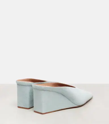 Alaïa Alaïa Cube 75 suede wedge mules | Thumbnail 3 Alaïa Alaïa Cube 75 suede wedge mules | Thumbnail 3