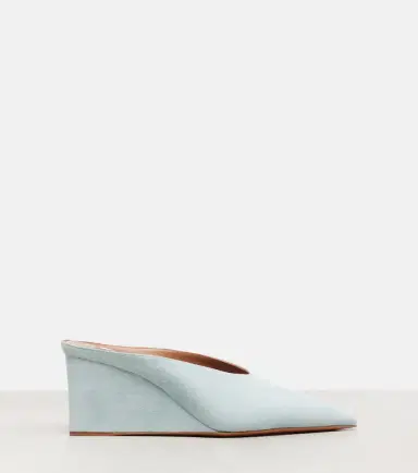 Alaïa Alaïa Cube 75 suede wedge mules | Thumbnail 4 Alaïa Alaïa Cube 75 suede wedge mules | Thumbnail 4