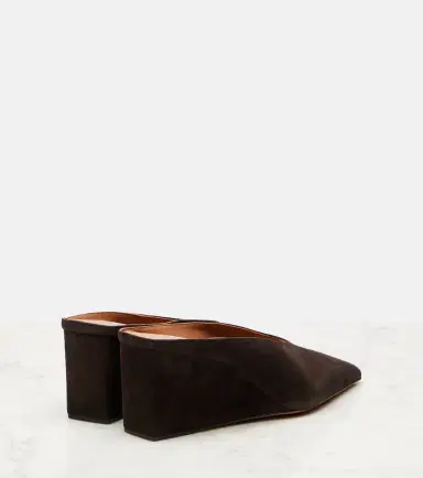 Alaïa Alaïa Cube 75 suede wedge mules | Thumbnail 3 Alaïa Alaïa Cube 75 suede wedge mules | Thumbnail 3