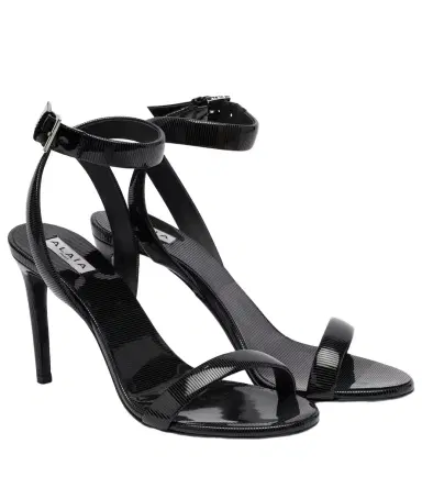 Alaïa Alaïa Chain trompe l'ail patent leather sandals | Thumbnail 1 Alaïa Alaïa Chain trompe l'ail patent leather sandals | Thumbnail 1