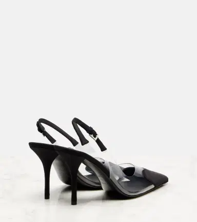 Alaïa Alaïa Caur 90 suede and PVC slingback pumps | Thumbnail 3 Alaïa Alaïa Caur 90 suede and PVC slingback pumps | Thumbnail 3