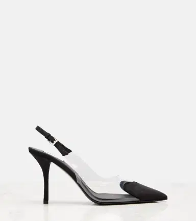 Alaïa Alaïa Caur 90 suede and PVC slingback pumps | Thumbnail 4 Alaïa Alaïa Caur 90 suede and PVC slingback pumps | Thumbnail 4
