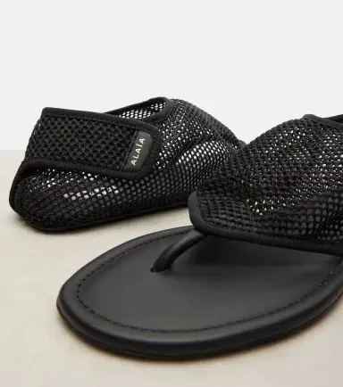 Alaïa Alaïa Fishnet thong sandals | Thumbnail 2 Alaïa Alaïa Fishnet thong sandals | Thumbnail 2