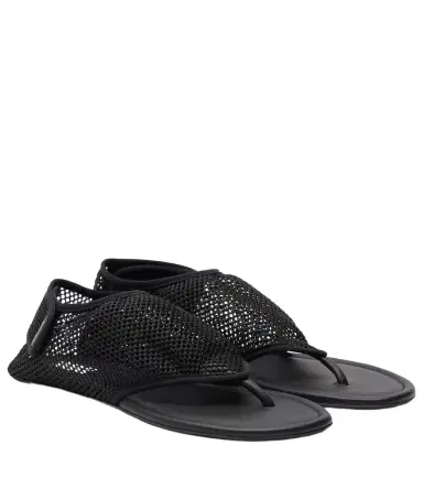 Alaïa Alaïa Fishnet thong sandals | Thumbnail 1 Alaïa Alaïa Fishnet thong sandals | Thumbnail 1
