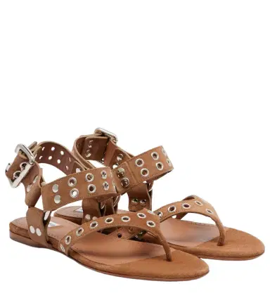 Alaia Alaïa Biker studded suede thong sandals | Thumbnail 1 Alaia Alaïa Biker studded suede thong sandals | Thumbnail 1