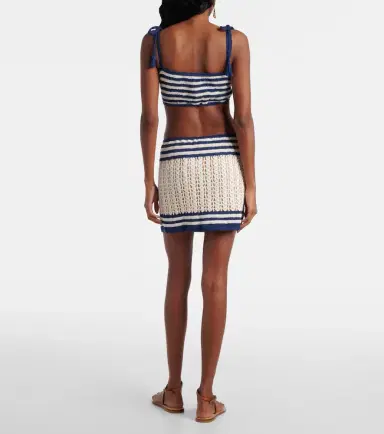 Anna Kosturova Coastal striped crochet cotton crop top | Thumbnail 3 Anna Kosturova Coastal striped crochet cotton crop top | Thumbnail 3