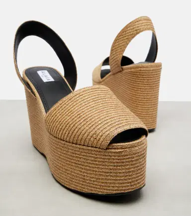 Alaïa Alaïa Straw wedge sandals | Thumbnail 3 Alaïa Alaïa Straw wedge sandals | Thumbnail 3