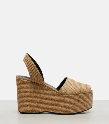 Alaïa Alaïa Straw wedge sandals | Thumbnail 4 Alaïa Alaïa Straw wedge sandals | Thumbnail 4