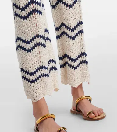 Anna Kosturova Nautical crochet cotton wide-leg pants | Thumbnail 4 Anna Kosturova Nautical crochet cotton wide-leg pants | Thumbnail 4