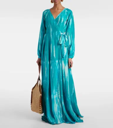 Anna Kosturova Tie-dye silk wrap dress | Thumbnail 3 Anna Kosturova Tie-dye silk wrap dress | Thumbnail 3