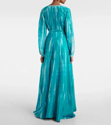 Anna Kosturova Tie-dye silk wrap dress | Thumbnail 4 Anna Kosturova Tie-dye silk wrap dress | Thumbnail 4