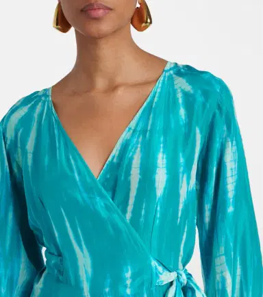 Anna Kosturova Tie-dye silk wrap dress | Thumbnail 6 Anna Kosturova Tie-dye silk wrap dress | Thumbnail 6