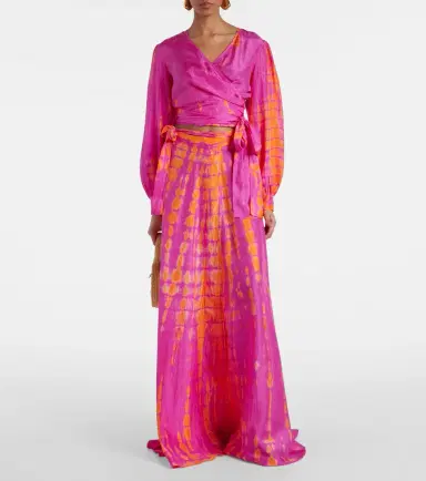 Anna Kosturova Tie-dye silk wrap top | Thumbnail 4 Anna Kosturova Tie-dye silk wrap top | Thumbnail 4