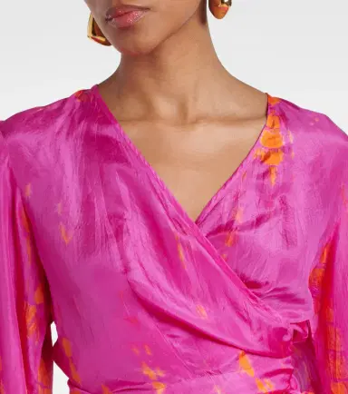 Anna Kosturova Tie-dye silk wrap top | Thumbnail 5 Anna Kosturova Tie-dye silk wrap top | Thumbnail 5