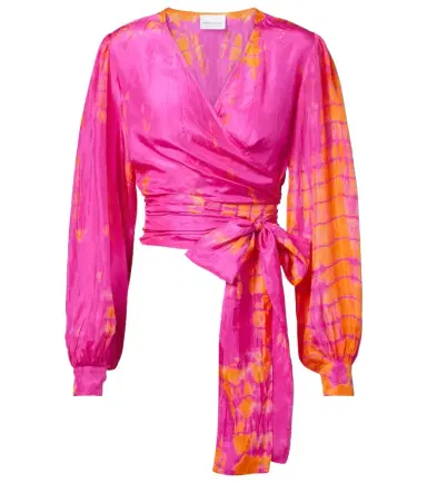 Anna Kosturova Tie-dye silk wrap top | Thumbnail 1 Anna Kosturova Tie-dye silk wrap top | Thumbnail 1