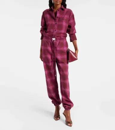 The Attico Checked cotton flannel sweatpants | Thumbnail 2 The Attico Checked cotton flannel sweatpants | Thumbnail 2