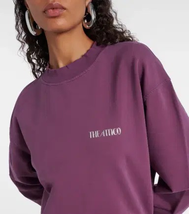 The Attico Ruched cotton-blend fleece minidress | Thumbnail 4 The Attico Ruched cotton-blend fleece minidress | Thumbnail 4
