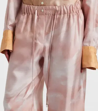 The Attico Printed silk twill palazzo pants | Thumbnail 5 The Attico Printed silk twill palazzo pants | Thumbnail 5