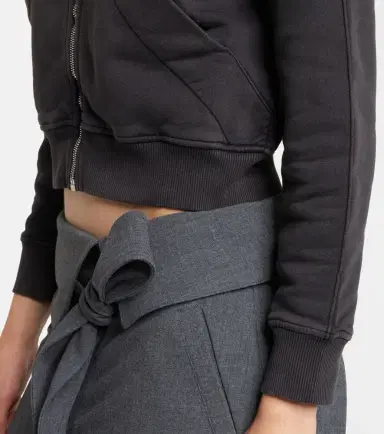 The Attico Cropped cotton sweatshirt | Thumbnail 3 The Attico Cropped cotton sweatshirt | Thumbnail 3