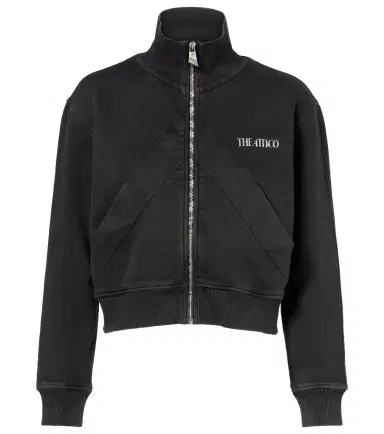 The Attico Cropped cotton sweatshirt | Thumbnail 1 The Attico Cropped cotton sweatshirt | Thumbnail 1