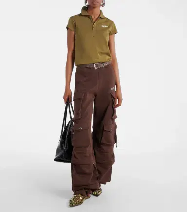 The Attico Logo cropped cotton jersey polo shirt | Thumbnail 2 The Attico Logo cropped cotton jersey polo shirt | Thumbnail 2