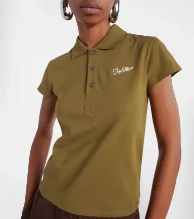 The Attico Logo cropped cotton jersey polo shirt | Thumbnail 3 The Attico Logo cropped cotton jersey polo shirt | Thumbnail 3