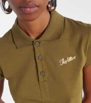 The Attico Logo cropped cotton jersey polo shirt | Thumbnail 4 The Attico Logo cropped cotton jersey polo shirt | Thumbnail 4