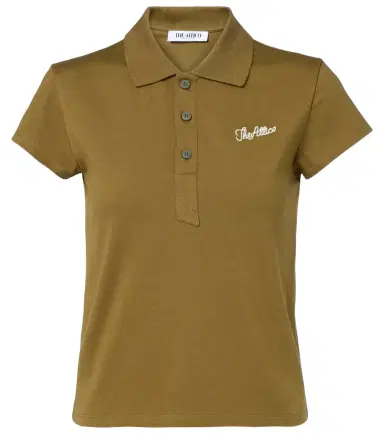 The Attico Logo cropped cotton jersey polo shirt | Thumbnail 1 The Attico Logo cropped cotton jersey polo shirt | Thumbnail 1