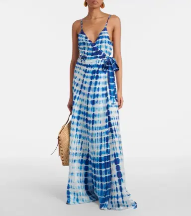 Anna Kosturova Tie-dye silk wrap dress | Thumbnail 2 Anna Kosturova Tie-dye silk wrap dress | Thumbnail 2