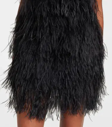 The Attico Feather-trimmed embroidered minidress | Thumbnail 3 The Attico Feather-trimmed embroidered minidress | Thumbnail 3