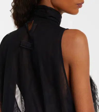 The Attico Feather-trimmed embroidered minidress | Thumbnail 4 The Attico Feather-trimmed embroidered minidress | Thumbnail 4