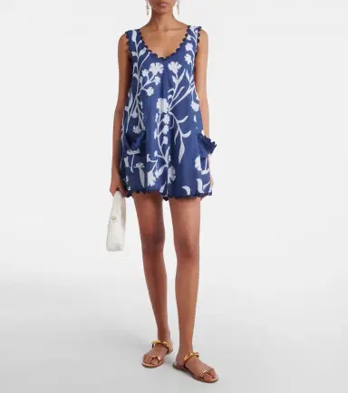 JULIET DUNN Floral scalloped cotton minidress | Thumbnail 2 JULIET DUNN Floral scalloped cotton minidress | Thumbnail 2