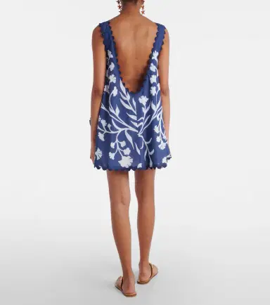 JULIET DUNN Floral scalloped cotton minidress | Thumbnail 4 JULIET DUNN Floral scalloped cotton minidress | Thumbnail 4
