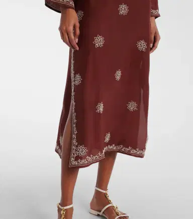Juliet Dunn Floral embroidered silk tunic | Thumbnail 2 Juliet Dunn Floral embroidered silk tunic | Thumbnail 2
