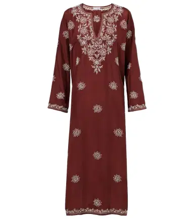 Juliet Dunn Floral embroidered silk tunic | Thumbnail 1 Juliet Dunn Floral embroidered silk tunic | Thumbnail 1