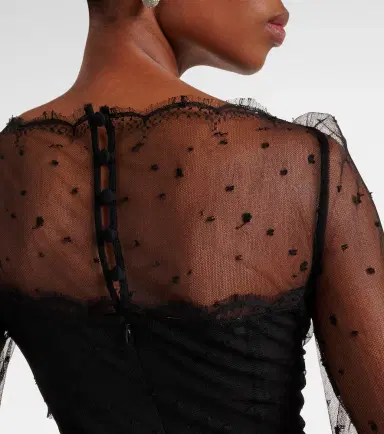 Alessandra Rich Sheer cotton-blend lace gown | Thumbnail 4 Alessandra Rich Sheer cotton-blend lace gown | Thumbnail 4