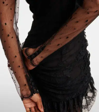 Alessandra Rich Sheer cotton-blend lace gown | Thumbnail 6 Alessandra Rich Sheer cotton-blend lace gown | Thumbnail 6