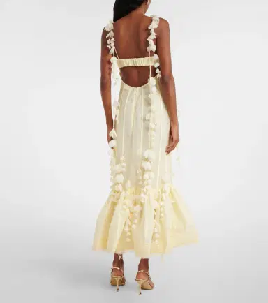 Zimmermann Dawning linen and silk midi dress | Thumbnail 2 Zimmermann Dawning linen and silk midi dress | Thumbnail 2