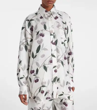 Stella McCartney Printed silk twill shirt | Thumbnail 3 Stella McCartney Printed silk twill shirt | Thumbnail 3
