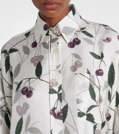 Stella McCartney Printed silk twill shirt | Thumbnail 5 Stella McCartney Printed silk twill shirt | Thumbnail 5