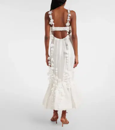 Zimmermann Dawning linen and silk midi dress | Thumbnail 5 Zimmermann Dawning linen and silk midi dress | Thumbnail 5