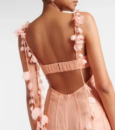 Zimmermann Dawning linen and silk midi dress | Thumbnail 2 Zimmermann Dawning linen and silk midi dress | Thumbnail 2