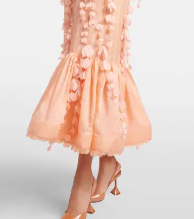 Zimmermann Dawning linen and silk midi dress | Thumbnail 4 Zimmermann Dawning linen and silk midi dress | Thumbnail 4