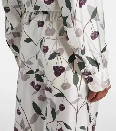 Stella McCartney Printed silk twill wide-leg pants | Thumbnail 4 Stella McCartney Printed silk twill wide-leg pants | Thumbnail 4