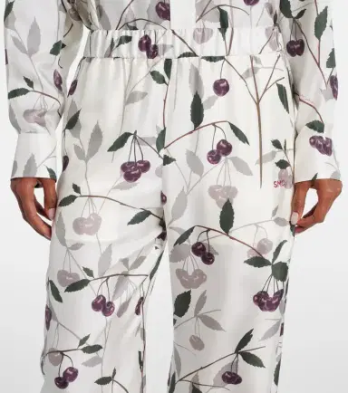 Stella McCartney Printed silk twill wide-leg pants | Thumbnail 6 Stella McCartney Printed silk twill wide-leg pants | Thumbnail 6