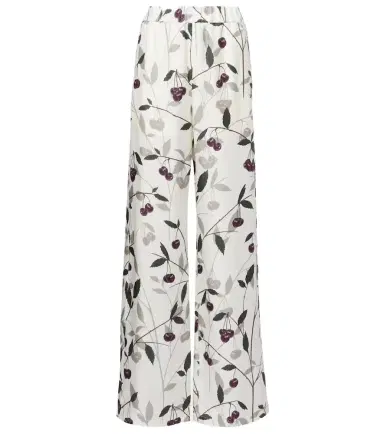Stella McCartney Printed silk twill wide-leg pants | Thumbnail 1 Stella McCartney Printed silk twill wide-leg pants | Thumbnail 1