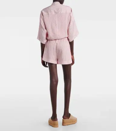 Stella McCartney Striped silk shorts | Thumbnail 3 Stella McCartney Striped silk shorts | Thumbnail 3