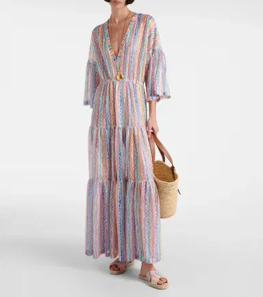 Missoni Zigzag sheer tiered beach dress | Thumbnail 3 Missoni Zigzag sheer tiered beach dress | Thumbnail 3