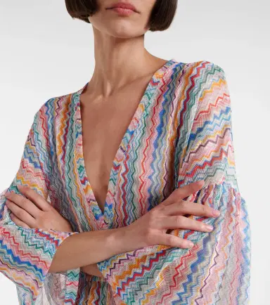 Missoni Zigzag sheer tiered beach dress | Thumbnail 4 Missoni Zigzag sheer tiered beach dress | Thumbnail 4