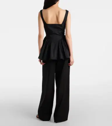 Proenza Schouler White Label Bader cotton-blend poplin top | Thumbnail 3 Proenza Schouler White Label Bader cotton-blend poplin top | Thumbnail 3